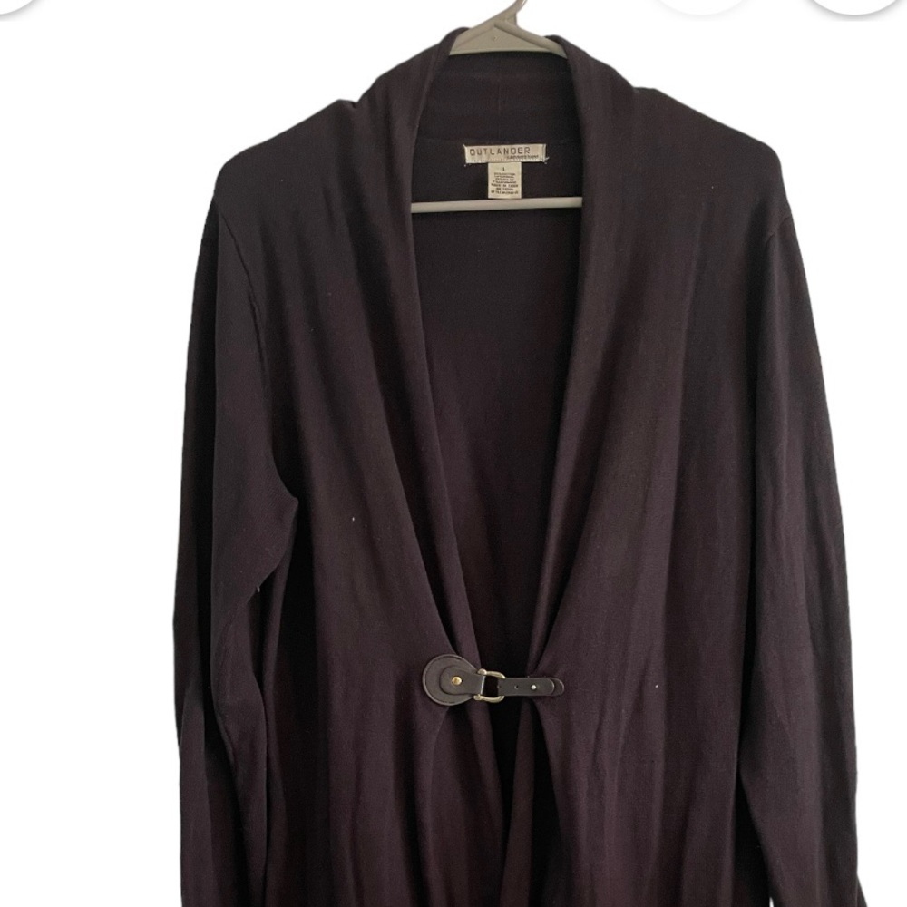 Black hi-lo sweater